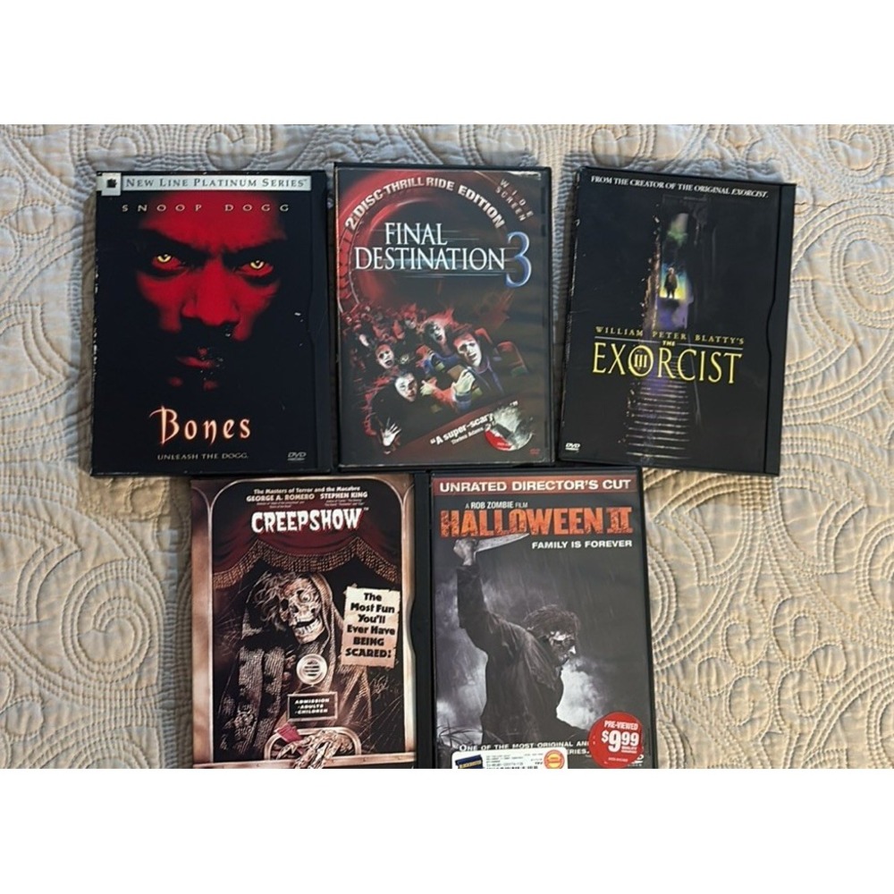 Horror DVD Movie Lot Of 5 Creepshow Halloween II Final Destination 3 Exorcist 3